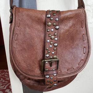 Soft Leather flapfront Saddle Shoulder bag
